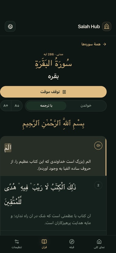 تلاوت با برجستهسازی واژهها
