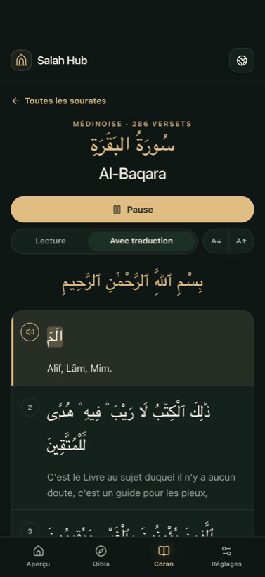 Récitation avec surlignage des mots
